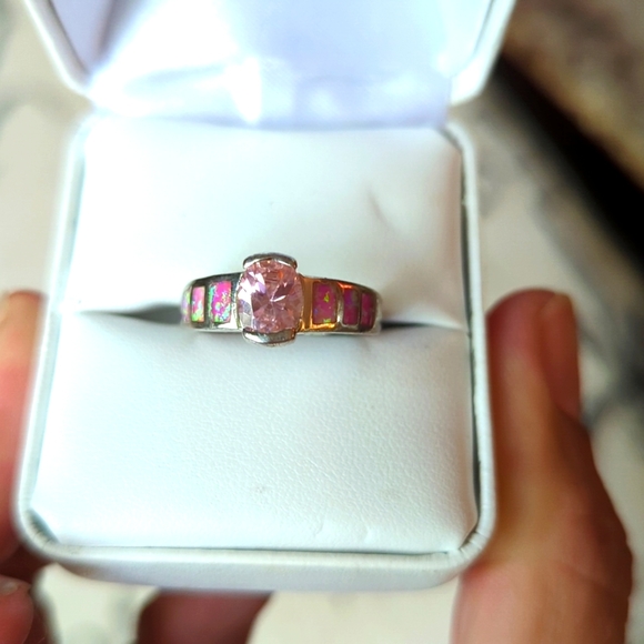 Nwt Pink Sapphire Ring Size 6.5
